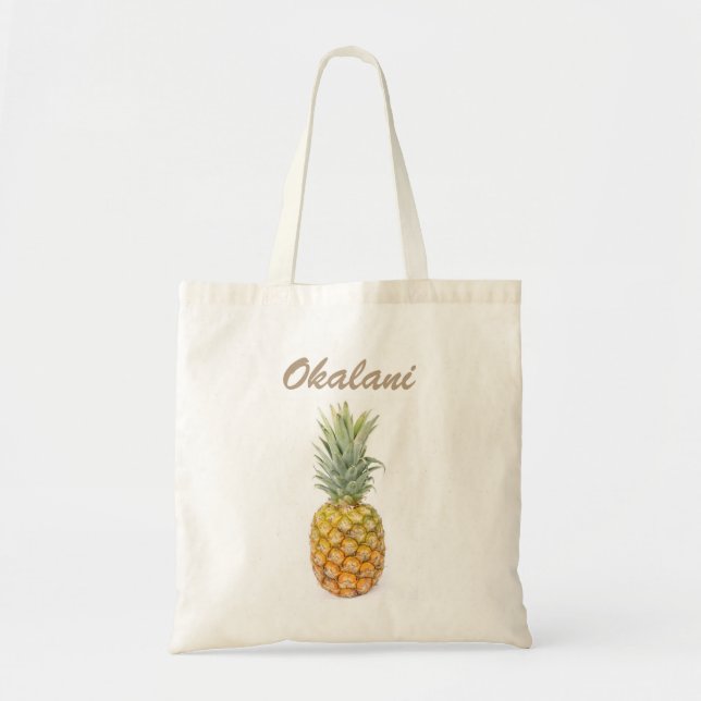 Pineapple with Name Tote Bag (Front)