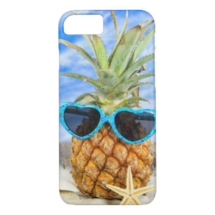 pineapple with sunglasses  in sand Case-Mate iPhone case