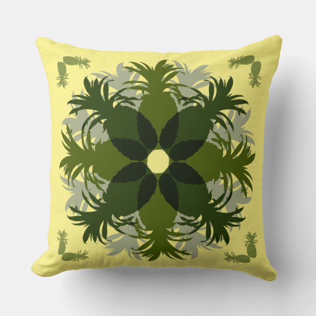 PINEAPPLE WREATH PATTERN THROW PILLOW (Front)