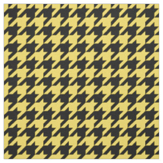 Pineapple Yellow, Black Houndstooth Pattern #2M Fabric
