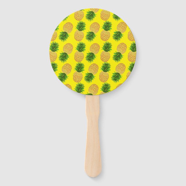 Pineapple Yellow  Hand Fan (Front)