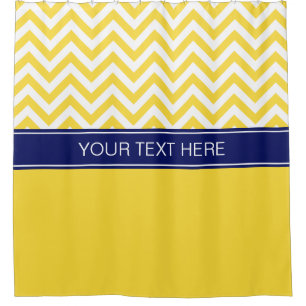 Pineapple Yellow LG  Chevron CB Navy Name Monogram