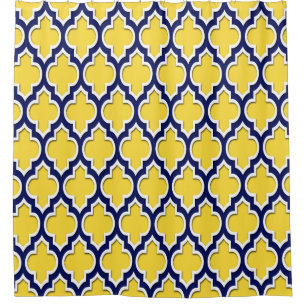 Pineapple Yellow Navy Blue White XL Moroccan #4DS
