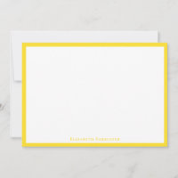 Pineapple Yellow Simple Minimalist Border Note 