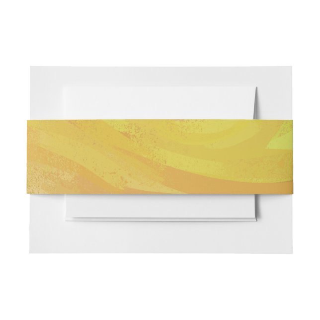 Pineapple Yellow Swirl Invitation Belly Band (Front Example)