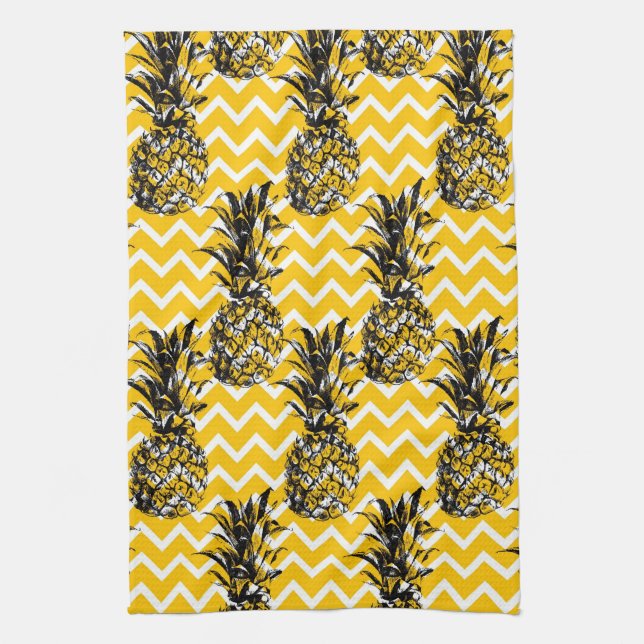Pineapple Zigzags Kitchen Towel (Vertical)