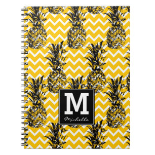 Pineapple Zigzags Monogram Notebook