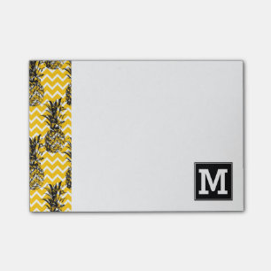 Pineapple Zigzags Monogram Post-it Notes