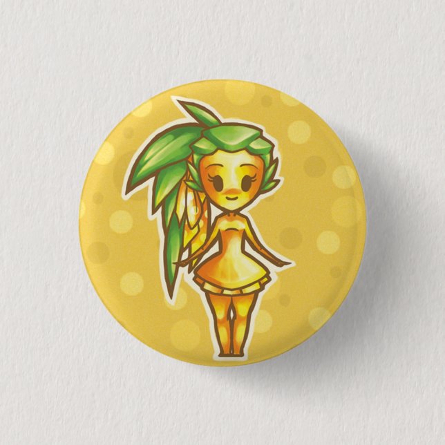 PineappleChibi 1 Inch Round Button (Front)