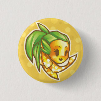 PineappleChibiHead 1 Inch Round Button