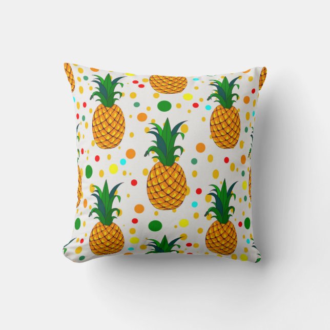 pineapples 2 throw pillow (Front)