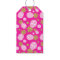Pineapples and daisy pink white green gift tag