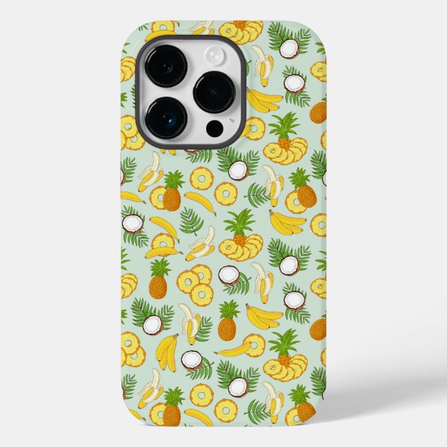 Pineapples Bananas and Coconuts Island Vibes  Case-Mate iPhone Case (Back)
