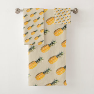 Pineapples  bath towel set
