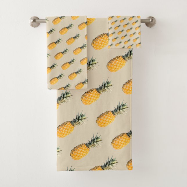 Pineapples  bath towel set (Insitu)