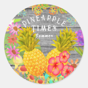 Pineapples  classic round sticker