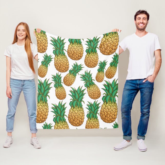 Pineapples couvertures en toison Motif (En situation)