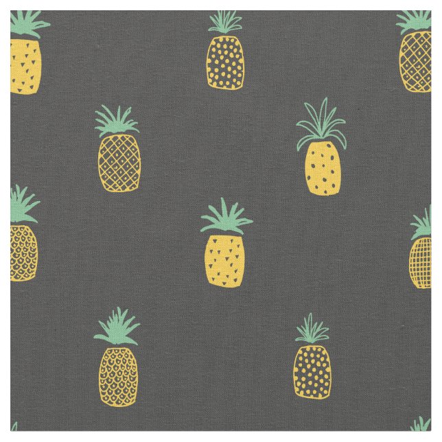 Pineapples Fabric (Close Up)