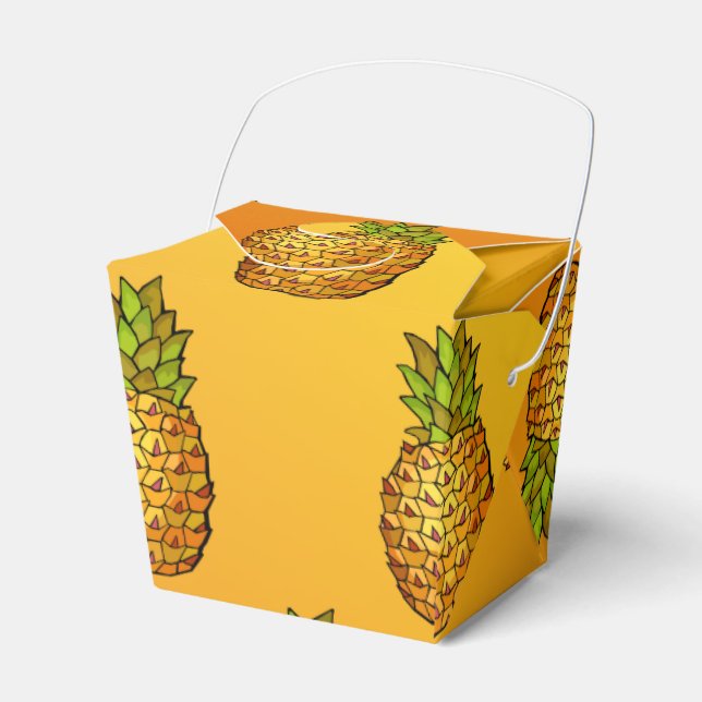 Pineapples Favor Box (Front Side)