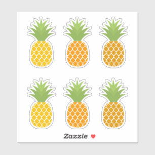 Pineapples fruits Custom-Cut Vinyl Stickers