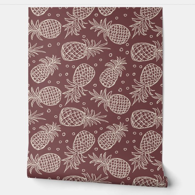 Pineapples In Rumours By Behr Wallpaper (Unrolling)