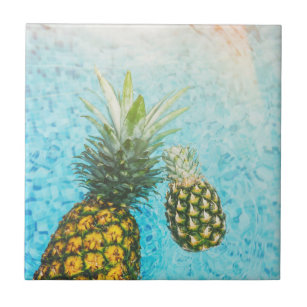 Pineapples in Swimming Pool Tile