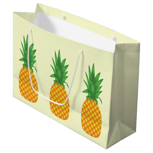 Pineapples Large Gift Bag (Front Angled)