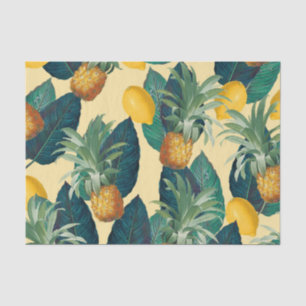 pineapples lemons yellow tissue paper