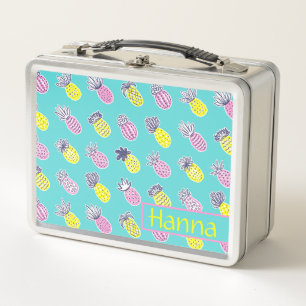 Pineapples  metal lunch box