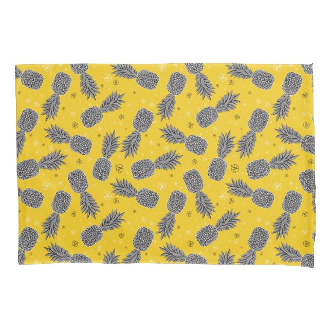 Pineapples On Gold Pillowcase (Front-Left)