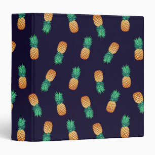 Pineapples On Navy Binder