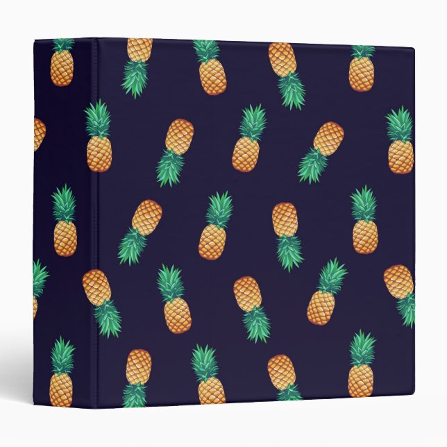 Pineapples On Navy Binder (Front/Spine)