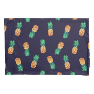 Pineapples On Navy Pillowcase