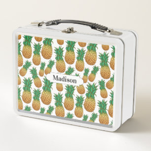 Pineapples Pattern custom name lunch boxes