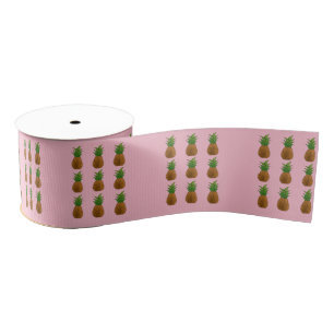 pineapples pattern Thunder_Cove Grosgrain Ribbon