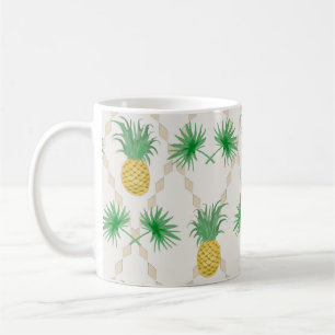 Pineapples, retro coffee mug