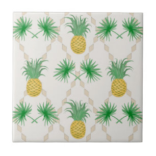 Pineapples, retro tile