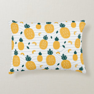 Pineapples seamless pattern accent pillow