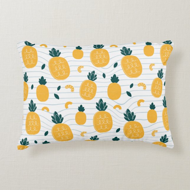 Pineapples seamless pattern accent pillow (Front)