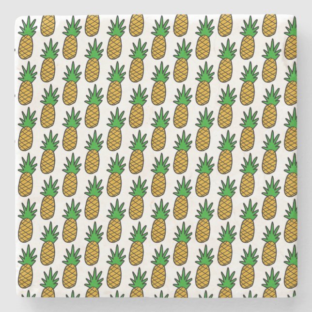 Pineapples Stone Coaster (Front)