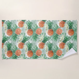 Pineapples, sweet couple beach towel