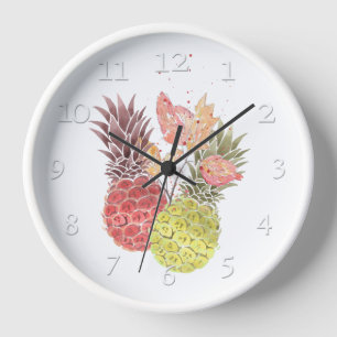 Pineapples, sweet couple . clock