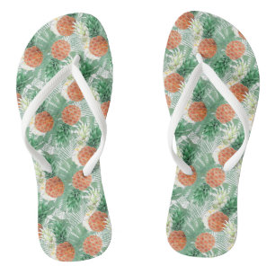 Pineapples, sweet couple . flip flops