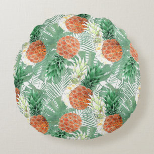 Pineapples, sweet couple . round pillow