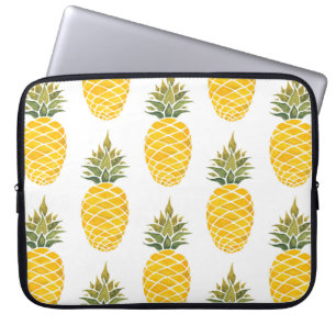 Pineapples. Watercolor hand painted illustration w Laptop Sleeve