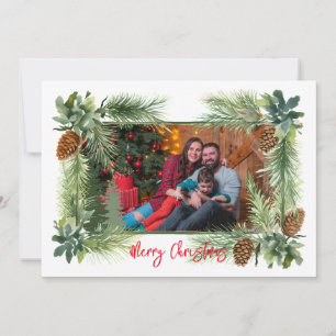 Pinecone 1-photo 5x7Flat  Holiday Card