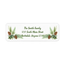 Pinecone 2.25x.75 Return Address Label