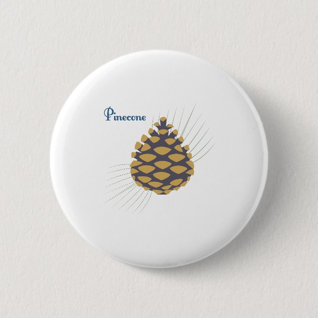 Pinecone 2 Inch Round Button (Front)