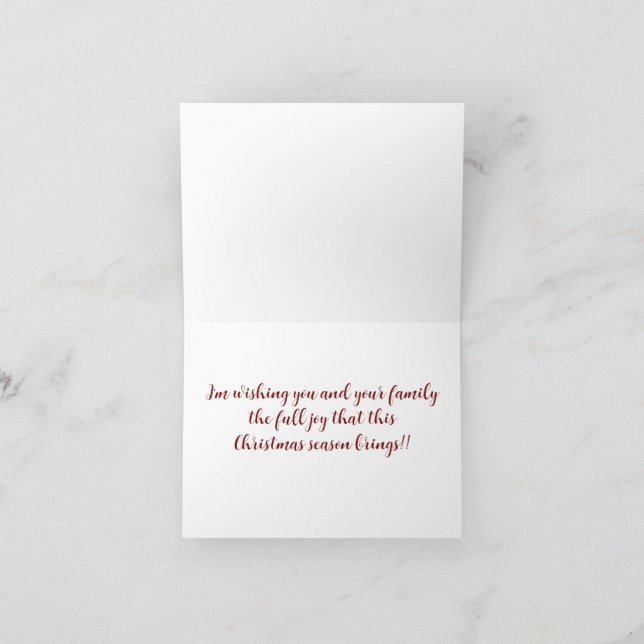 Pinecone & Berries Christmas Card (Inside)