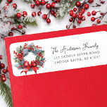 Pinecone Berry Wreath Holiday<br><div class="desc">Our festive return address label features an evergreen branch with pinecones & holly berries wreath. It's the perfect way to let your friends and family know where you live during the holiday season. This label is sure to add a touch of holiday cheer to your mail and get noticed by...</div>